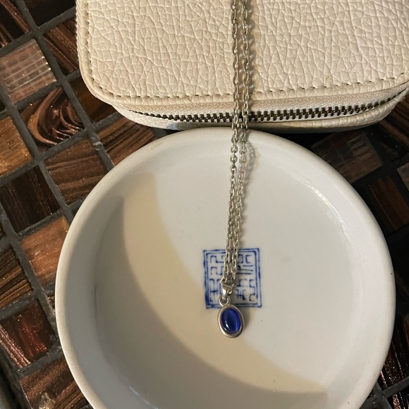 Blue Tiger Eye silver pendant - Picture 2 of 4